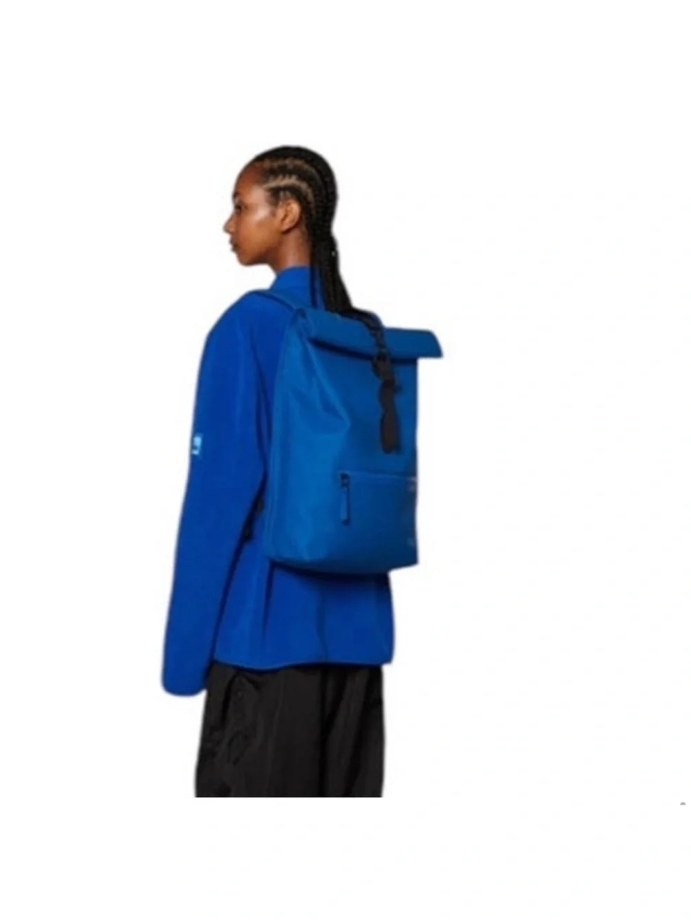 RAINS Rolltop Rucksack W3 Waves Blue Waterproof Backpack NWT One Size